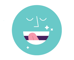 icon of smiley face with tongue out