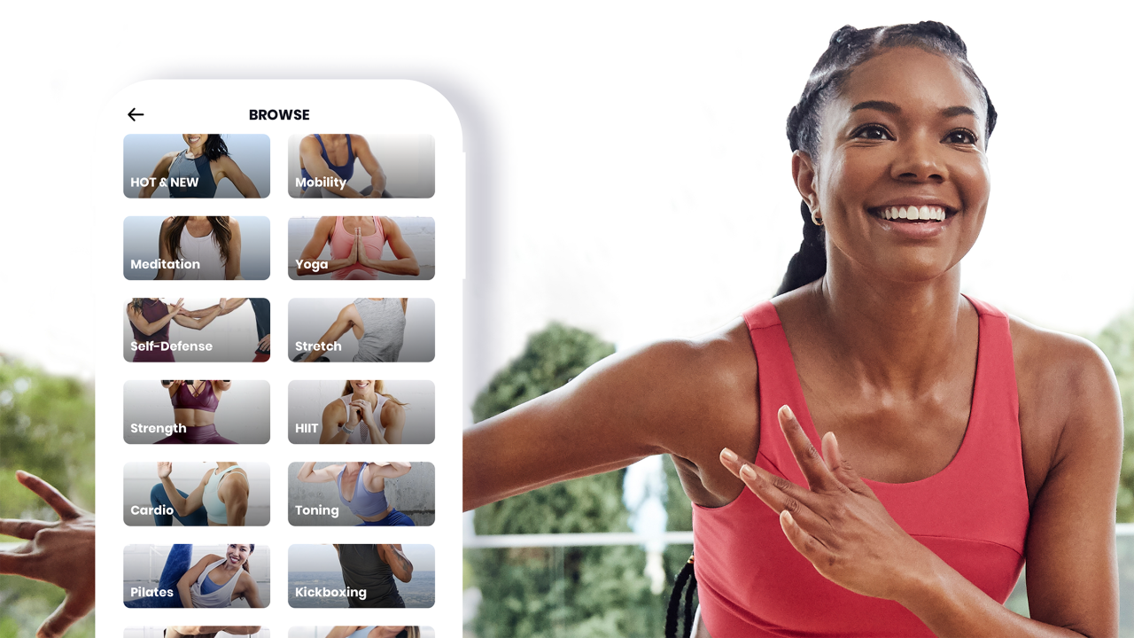 Runner with FitOn Health app
