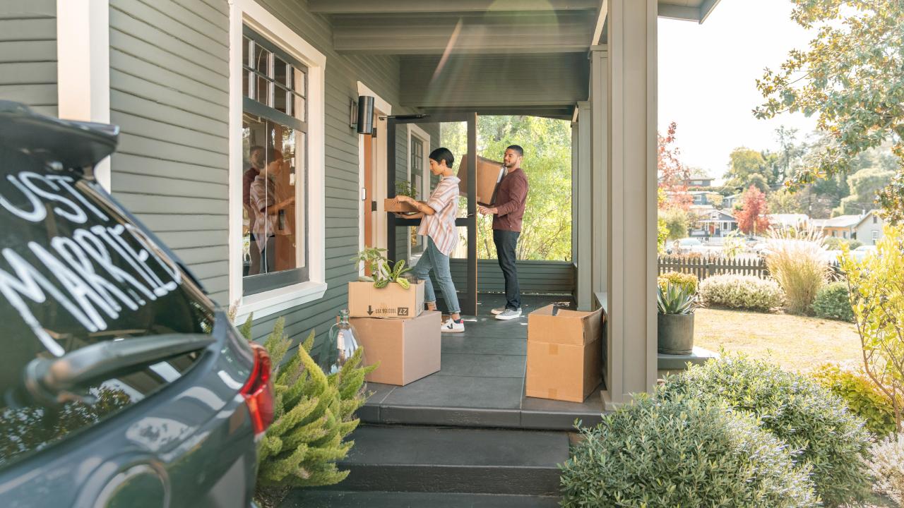 Couple moving into house